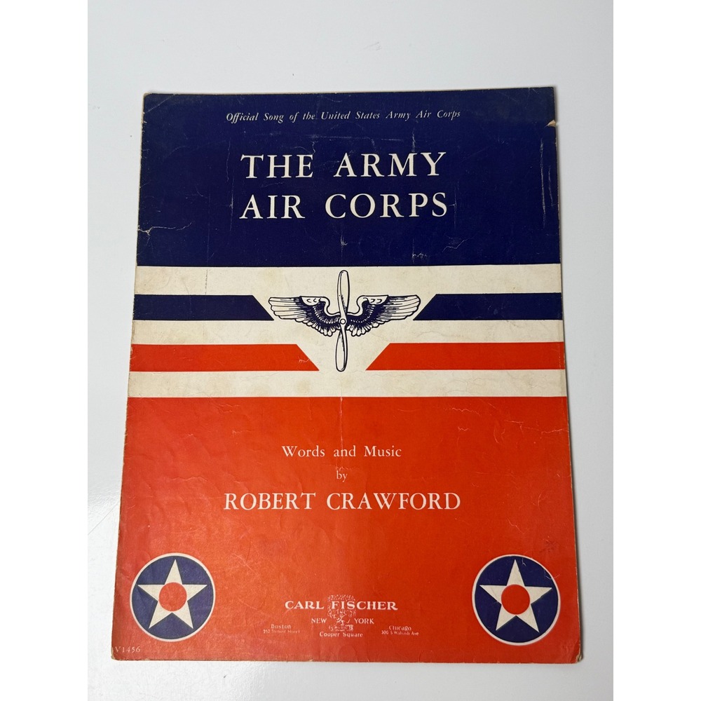 Vintage The Army Air Corps Sheet Music Robert Crawford Carl Fischer USAAF Song
